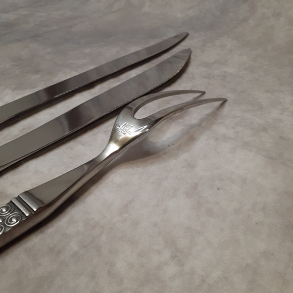 Ekco Eterna Gemini‎ Flatware Carving Cutlery Set 3 pcs Stainless Japan - Picture 9 of 10